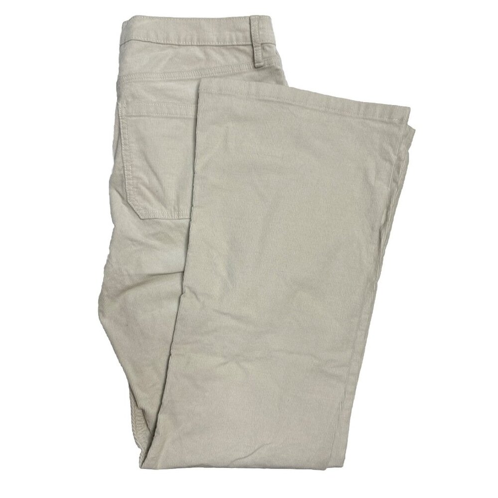 GAP 70s Flare High Rise Corduroy Pants Size 33X32 / 16 RS Off White Creame